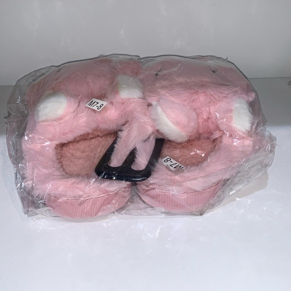 PINK RABBIT SLIPPERS - Picture 4 of 4